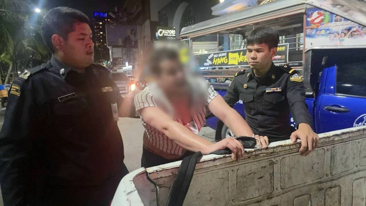 ชาวต่างชาติถูกจับกุมที่พัทยาหลังปฏิเสธจ่ายบิลและขัดขืนการจับกุมของตํารวจ